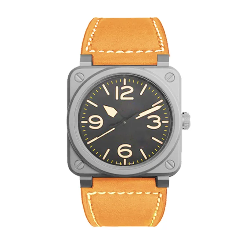 Nuovo orologio di vendita orologio in acciaio inossidabile con disco quadrato di moda non in scala 245W