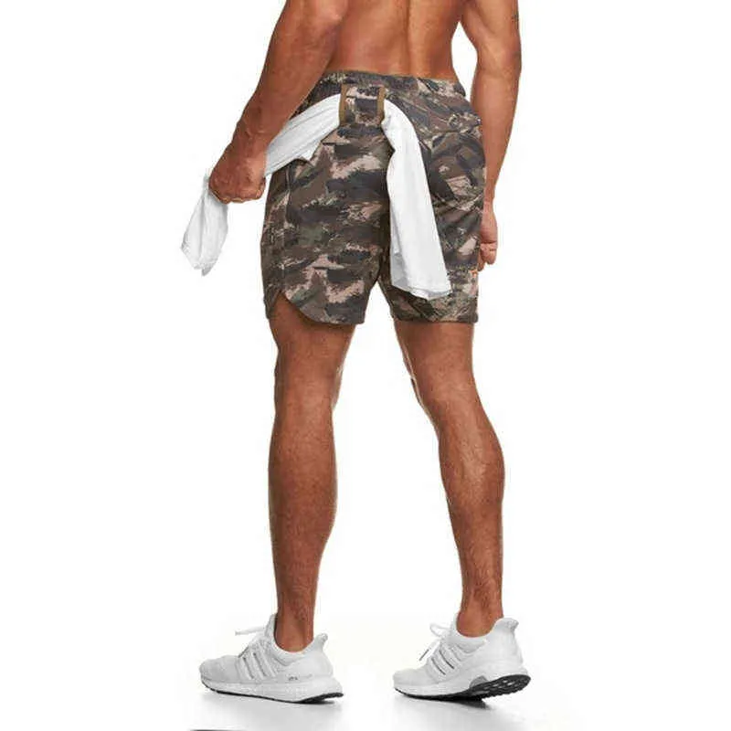 FD69034710 Mesh Sommer Camouflage Shorts männer Eis Seide Lose Hosen Casual Hosen Strand Hosen Laufsport Capris G1209