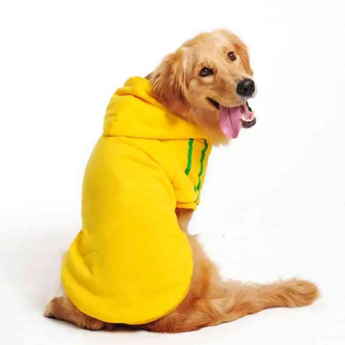 Dog Apparel Big dog hoody fleece sweater golden husky Labrador black yellow red gray with and without remark