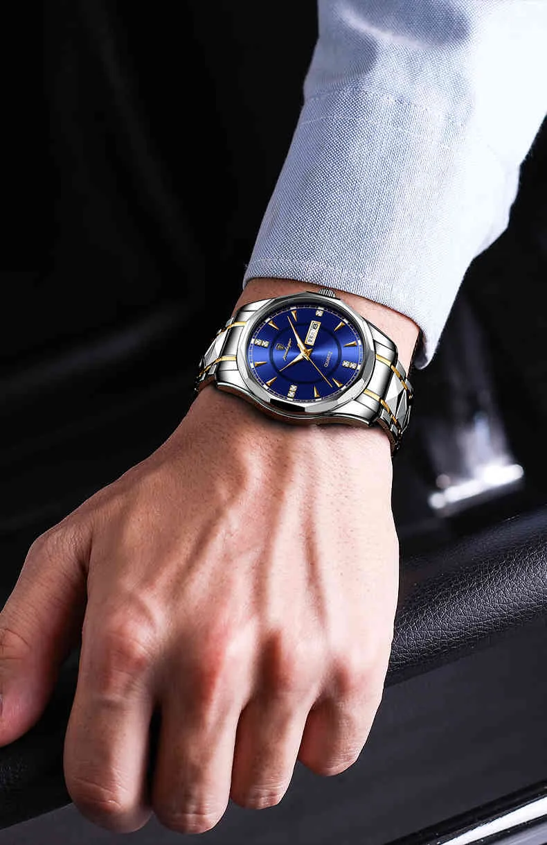 Poedagar 2021ファッションメンズウォッチステンレススチールトップブランド高級防水メンズクォーツ腕時計Relogio Masculino