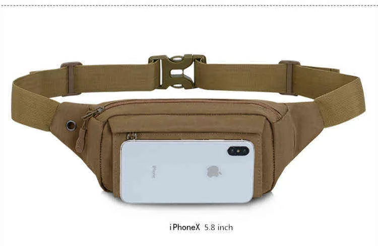 Fengdong Men Small Waist Bag Anti盗難ミニ旅行屋外スポーツ携帯電話キーランニングベルトパックとイヤホンジャック211027243i