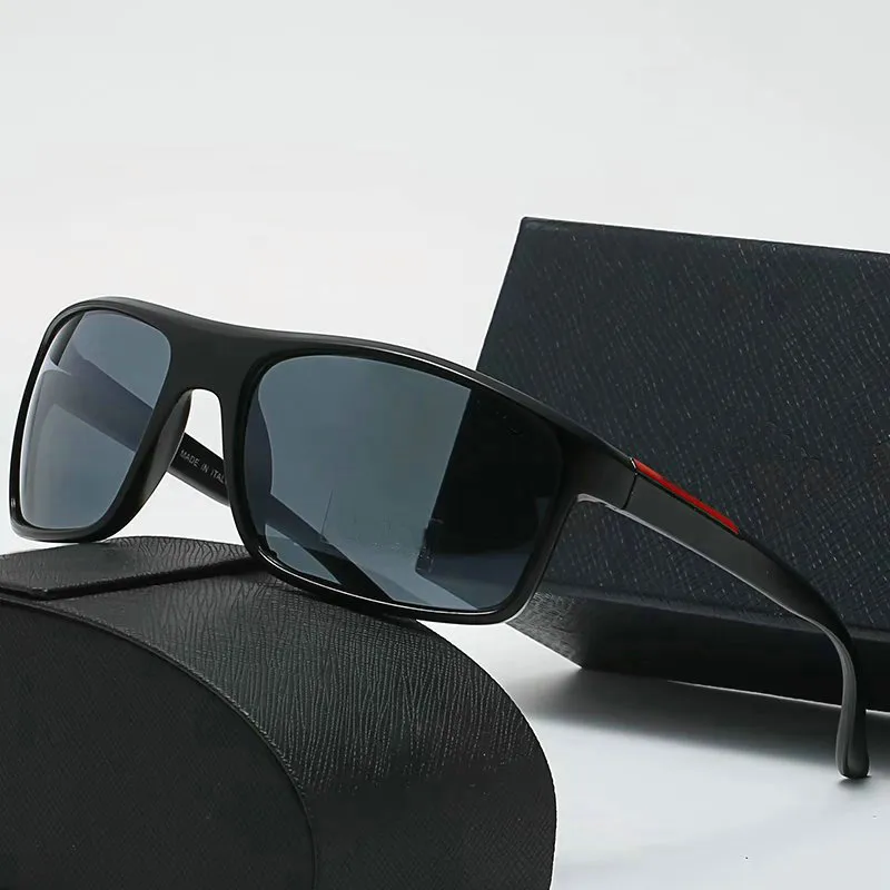 Män kvinnor solglasögon avvisar vinkel solglasögon 50mm fyrkantig acetatram verklig UV400 glaslinser lämplig strandskuggning kör FIS2178