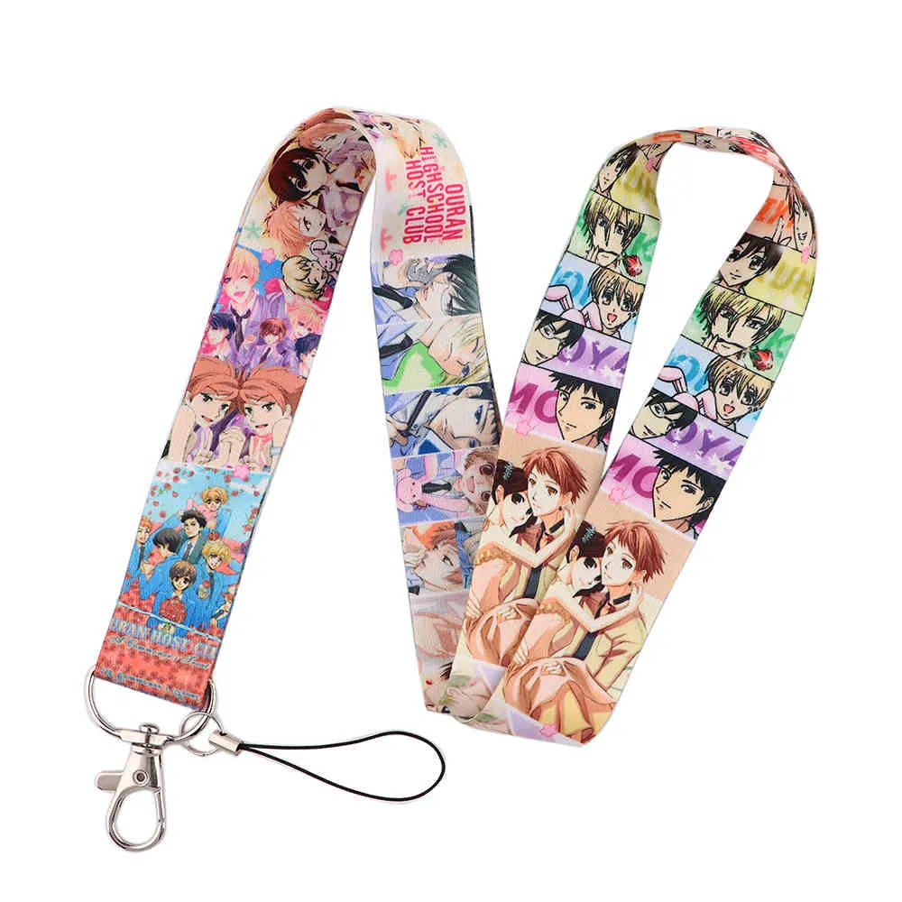10 adet / grup J2506 Anime Telefon Kordon Anahtarlık Boyunluklar Keys Rozeti ID Moda Boyun Askıları Aksesuarları Hediyeler