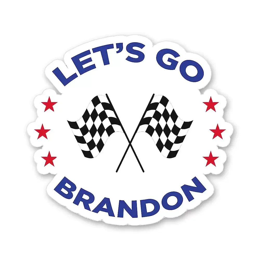 Let's Go Brandon Adesivi Bandiere Auto Cellulare Coppe Etichette Universali Decorazione ev591w
