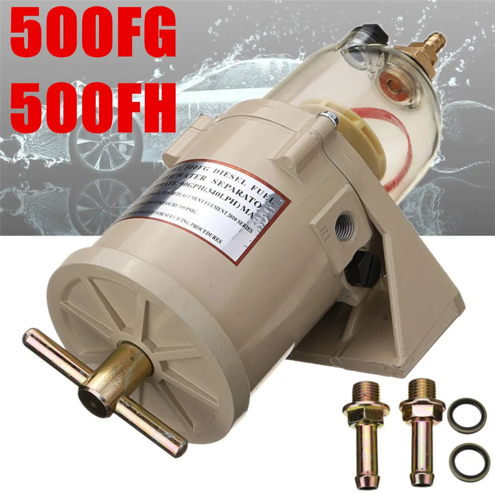 500fg 500fh Turbine Diesel Filtro Racort Separatore di acqua dell'olio di olio combustibile con cartuccia 2010 ppm Tubo di riscaldamento 12V/24 V riscaldatore 2021 2021