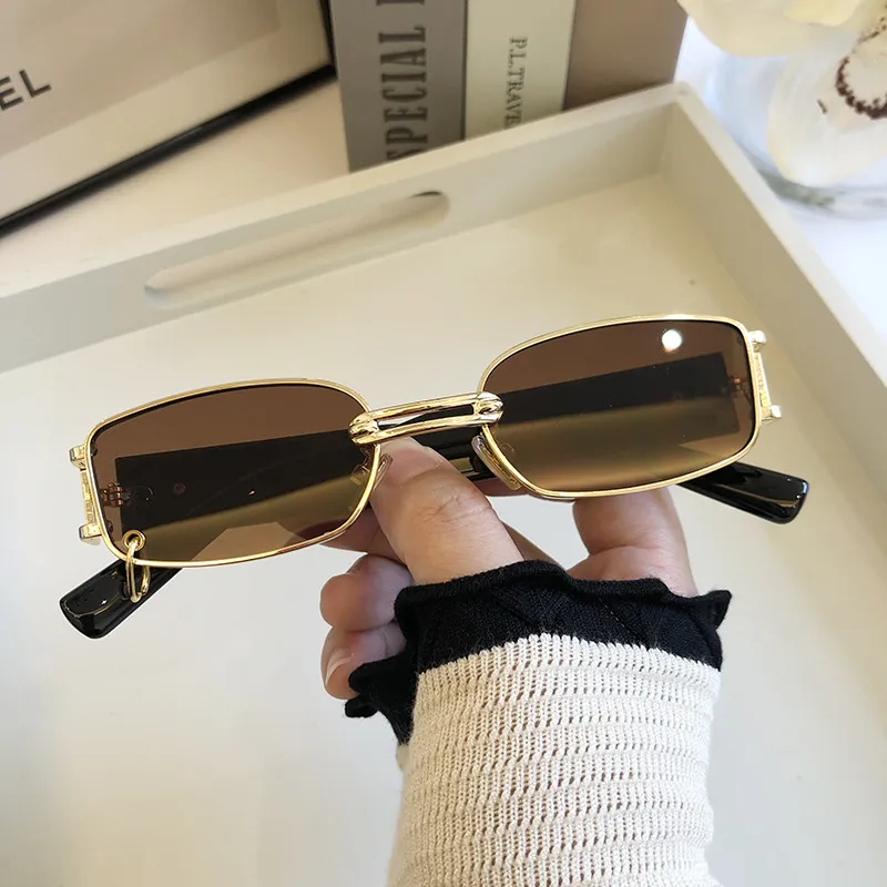 Personality Metal Framework Sunglasses Fashion Trend Unisex Fashion VINTAGE Hip-hop Sun Glasses