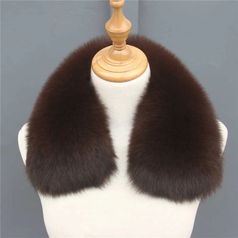 Vinter Real Fox Fur Scarf Collar Women Neck Warmer Fox Päls SCARPS WARP Fashion Coat Decoration Natural Fox Shawl Unisex ljuddämpare H0923