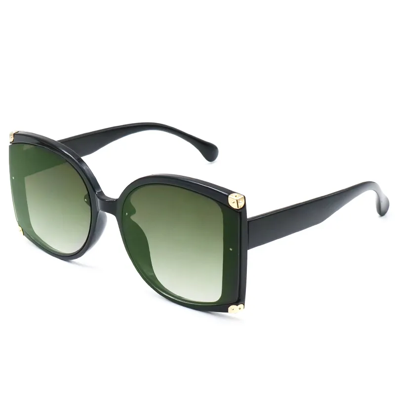 Lunettes de soleil pour hommes Luxury de luxe de haute qualité verres de soleil Femmes de style rétro D lentille de forme empêche les lunettes UV 5 types de colour260i