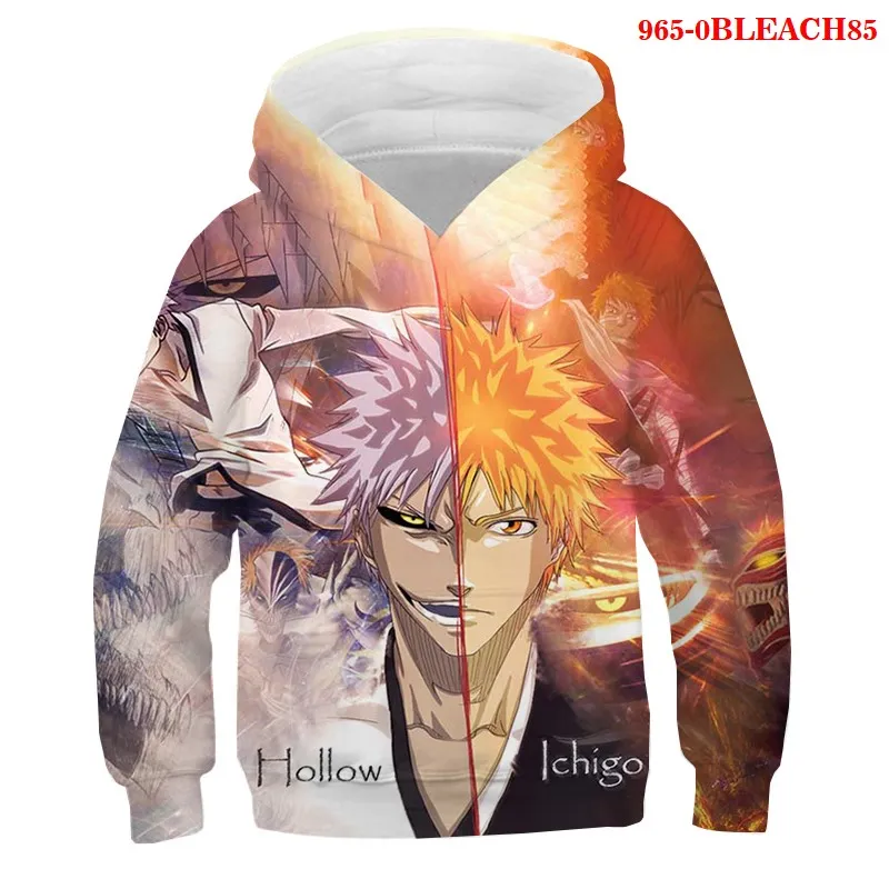 Kreskówki Anime Bleach 3D Bluzy Dzieci Pull długości rękawów 2021 Tracksuit Family Family Ubrania z kapturem bluzy 2132856