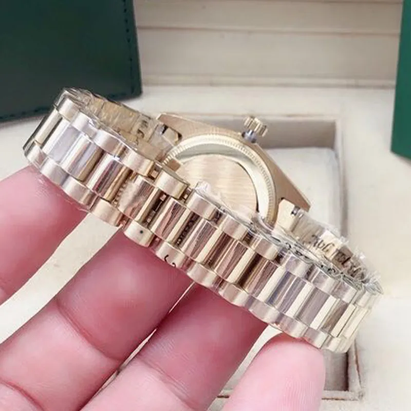 Mode Frauen 31mm Diamond Watch sieben Farben Damen Edelstahl Klappschnalle Automatische mechanische Bewegungen 296V