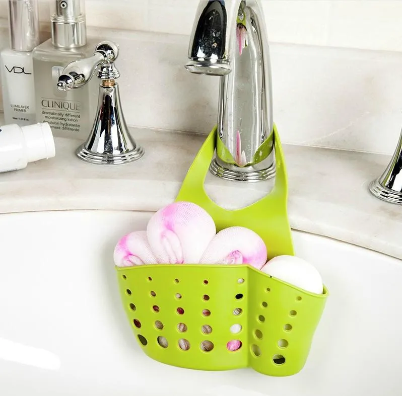 Kitchen Storage & Organization Sink Shelving Bag Dish Cloths Rack Suction Sponge Hanging Drain Holder Faucet Multipurpose226e