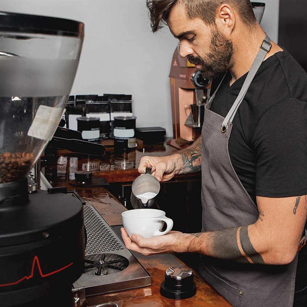 Distributore di caffè da 5 m Tamper Livellatore a doppia testa Profondità regolabile Cono a mano caffè espresso portafiltro da 54 mm Strumento Kithchen 2109044287159