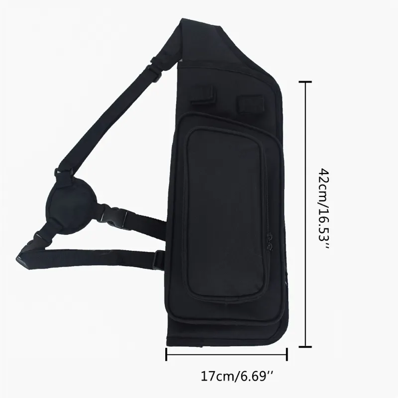 Arrow Quiver Adjustable Archery Bag Hunting Back Arrow Quiver Tube with Back Strap Archery Arrow Case Holder