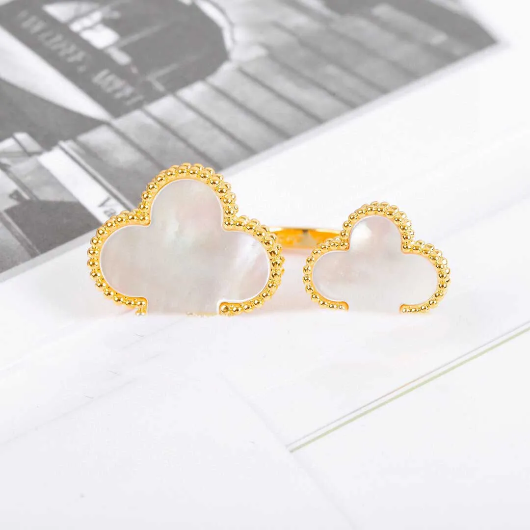 Luxury quality opened punk ring with nature shell stone for women wedding jewelry gift have stamp box PS4873232g