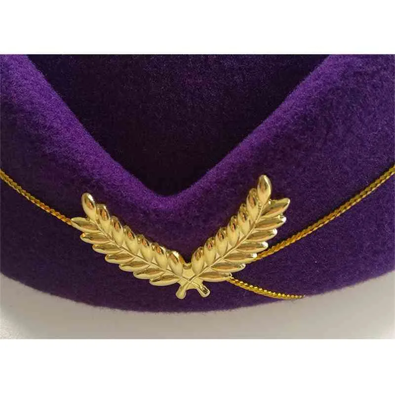 Luftvärdar basker Wool Felt Base Cap Airline Stewards Sexig formell Uniform Hat Caps AccSory Roll Play Th8505072