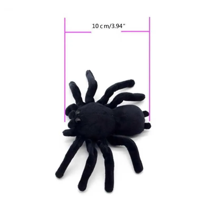 Animali di peluche a forma di ragno realistici Pelipusti durevoli giocattoli a ciondolo di Halloween Capodanno regali bambini e bambini G1019