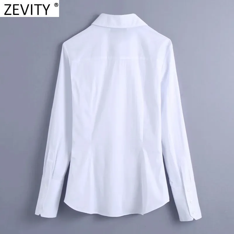 Women Basic Turn Down Collar Casual White Blouse Ladies Business Poplin Shirts Chic Femme Breasted Blusas Tops LS7542 210420