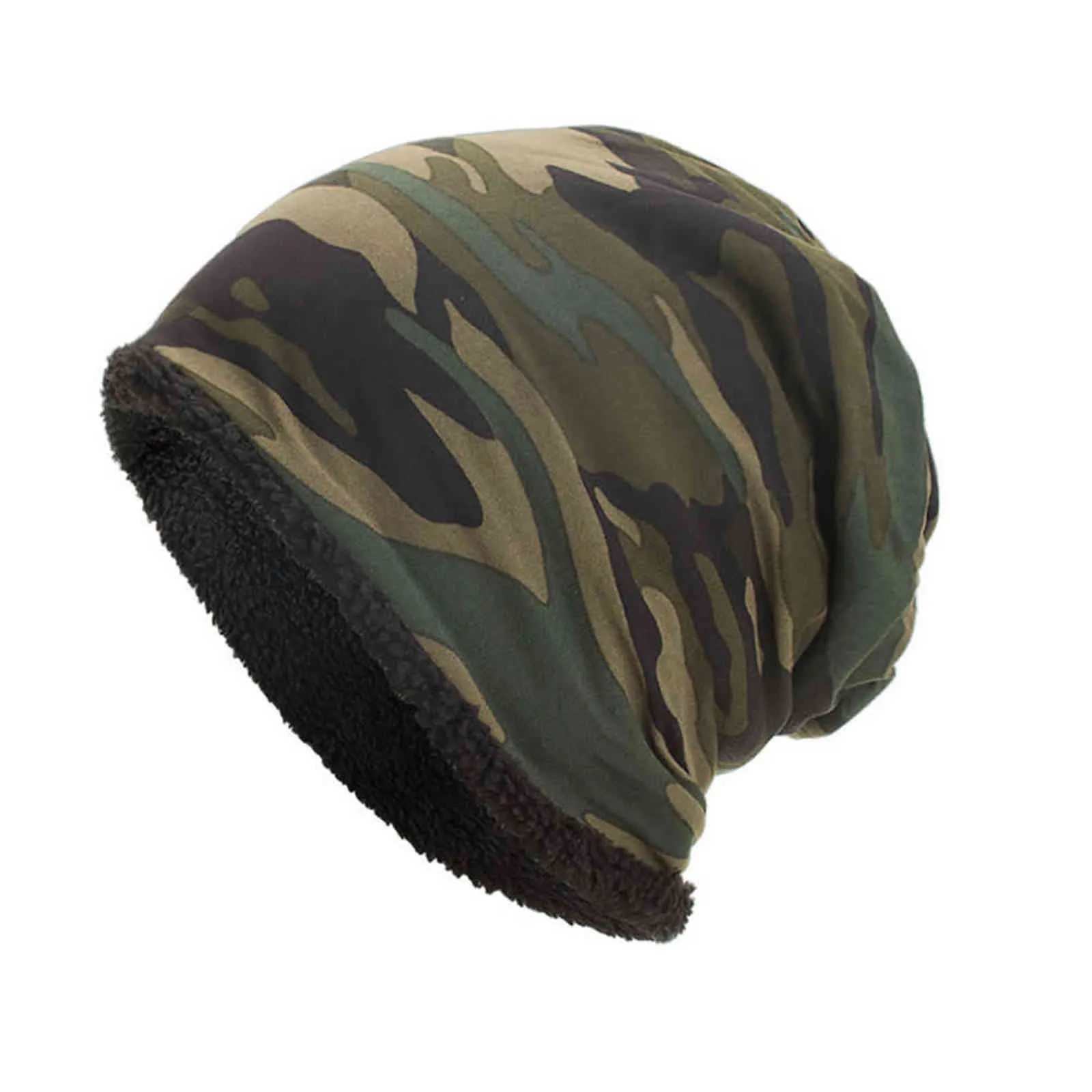 Elastic Winter Hunting Riding Fishing Warm Tactical Fleece Cap Men Outdoor Sports Running Climbing Windproof Camouflage Hat 1129 Y21111