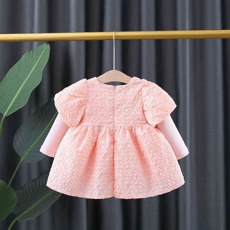 LZH Autumn Children's Clothing Girls 2021 Long Sleeve Princess Dress For Kids 1-4 Years Newborn Baby Dresses Baby Girls Clothes G1129