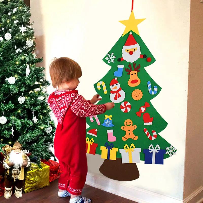 Kids DIY Felt Trear Christmas Christmas Decoration For Home NAVIDAD 2022 NOUVELLE ANNEUR OBRES DE NORIE