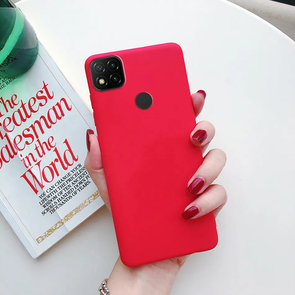 Xiaomi Redmi için Kılıflar 9C Silikon Şeker TPU Basit Kapak Telefon Kılıfı Xiomi Poco C3 Redmi 9C NFC Redmi9c NFC Case Fundas