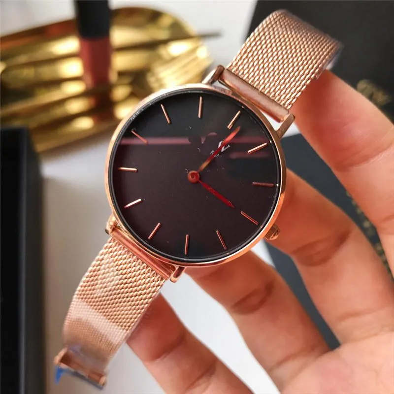 Luxury Women Watch d&w Quartz Simplicity Ladies Fashion Rose Gold Silver Daniel's Watches 32mm 36mm orologi da donna di lusso265K