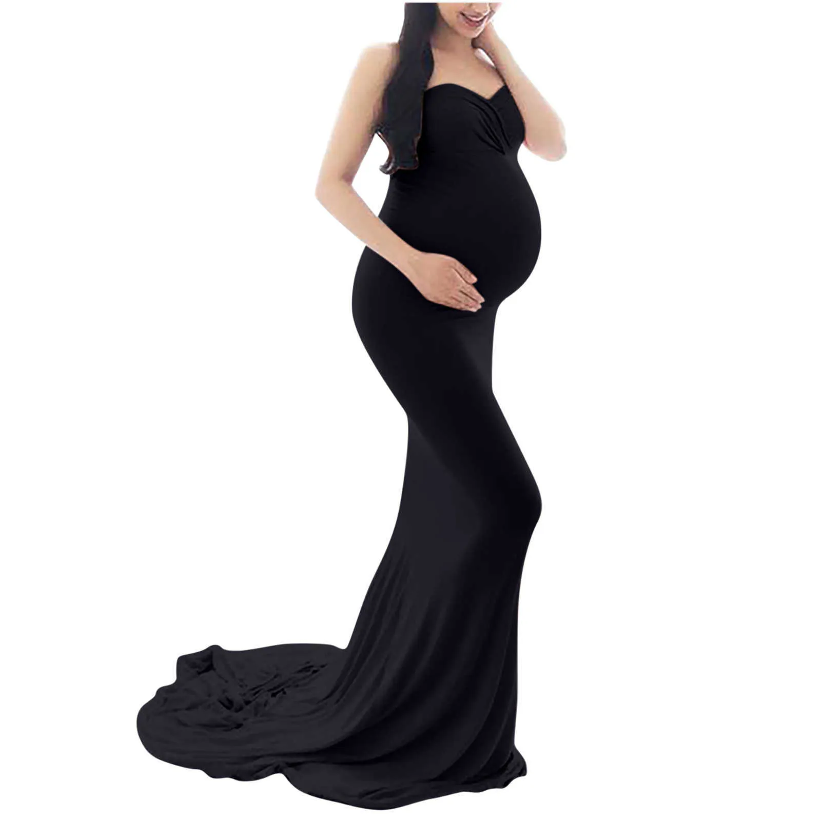 Sexy Umstandskleider für Fotoshooting Chiffon-Schwangerschaftskleid Fotografie Prop Maxikleid Kleider für schwangere Frauen Kleidung X0902