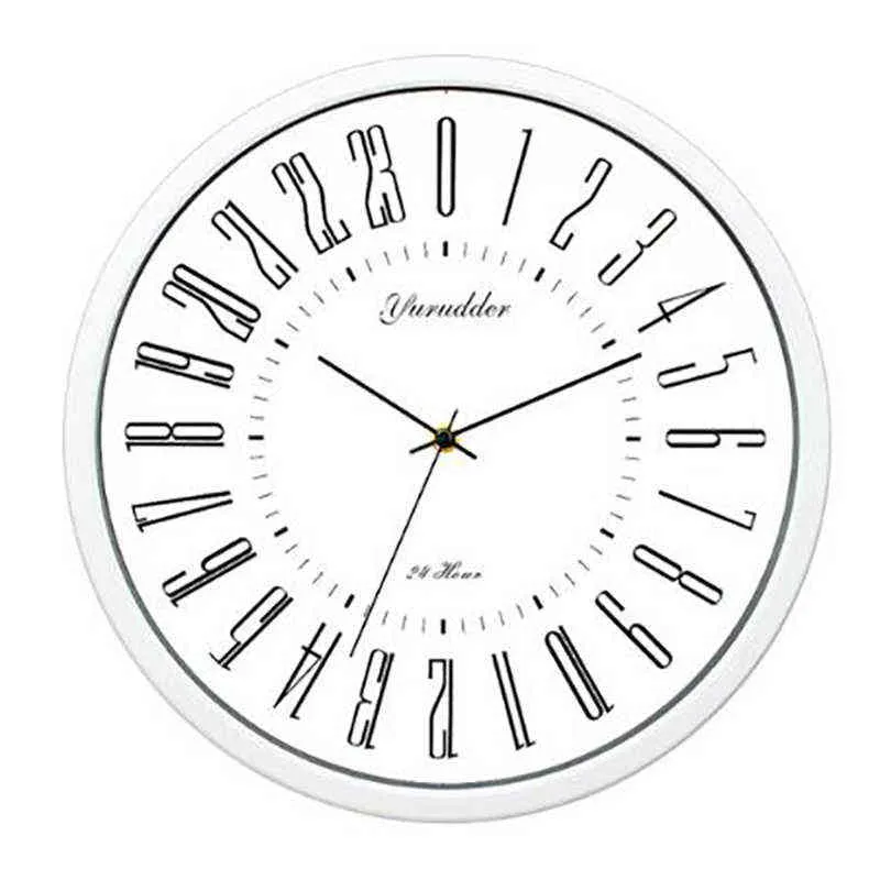 2021 Date 24 heures Cadran Design 12 pouces Horloge Cadre en métal Mode moderne Décoratif Horloge murale ronde Décoration de la maison Bar Étude H8596106