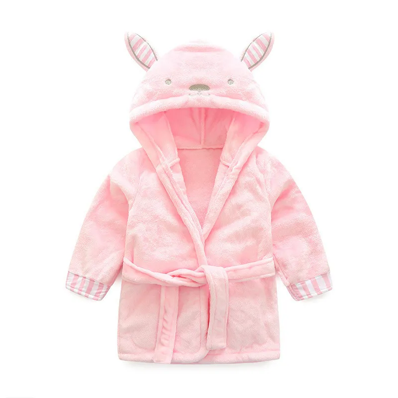 Peignoir bébé enfants enfants pyjamas panda souris lapin robe robe maison pour garçons garçons girls serviette de plage 210429