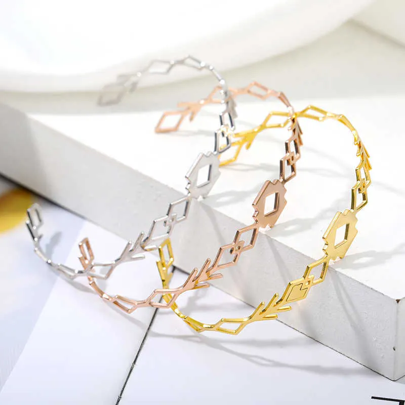 Fashion Bracelet Branch Arrow Adjustable Symmetrical Geometry Irregular Charm Bracelet for Women Wedding Bridesmaid Jewellery Q0719