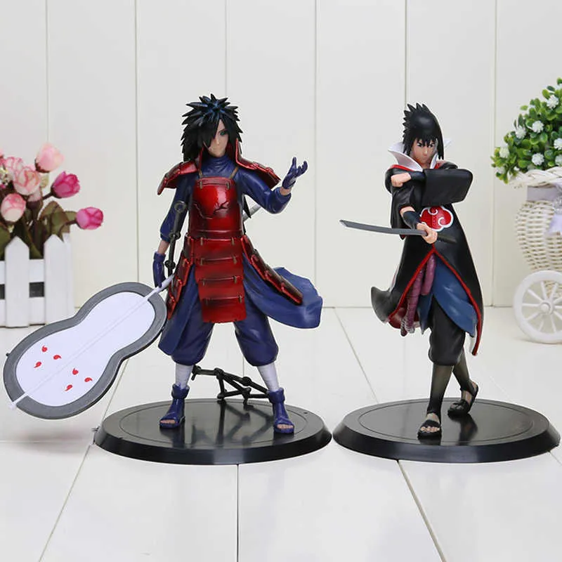 Set 17 cm anime uchiha madara uchiha sasuke pvc actiefiguren model speelgoed in OPP -tas Q07227479060