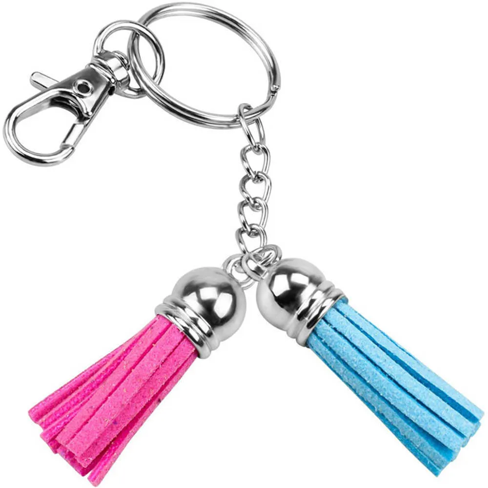 / zestaw obrotowe hakówka Ringstassels Bulk Handmade DIY Keychain Rzemiosło Moda Skórzany Tassel Wisiorek Do Biżuterii Dokonywanie H0915