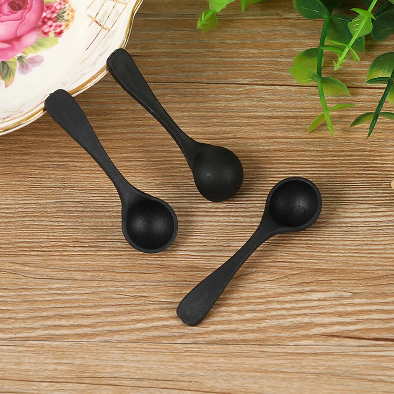 White Black Small Plastic Coffee Measuring Spoon Kitchen Tools 0 5g 1ml Milk Powder Liquid Seasoning Refillable Reusable Scoops228g