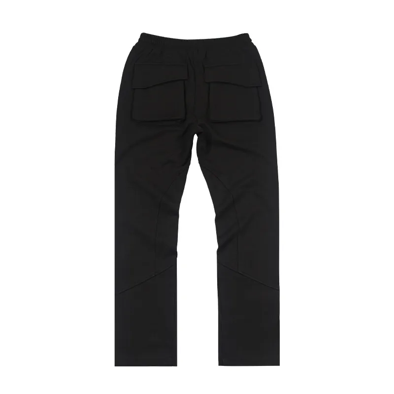 Rhude Pencil Pants Men Women 1:1 High Quality Metal Zipper Inside Tag Trousers High Street Sweatpants