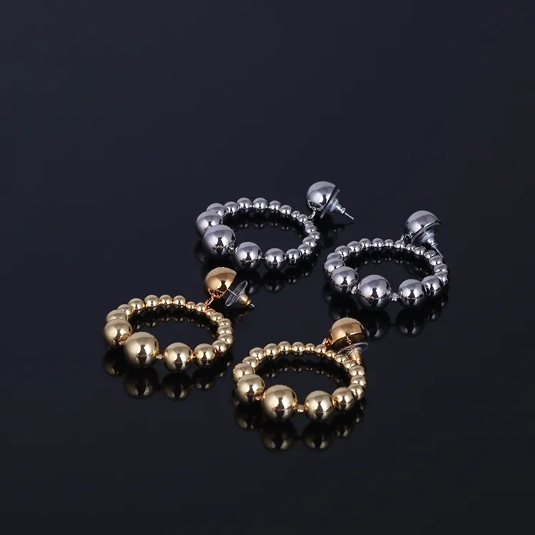 Boucles d'oreilles de luxe, Design Simple, Style métallique, pendentif en perles Cool, marque de luxe, livraison directe