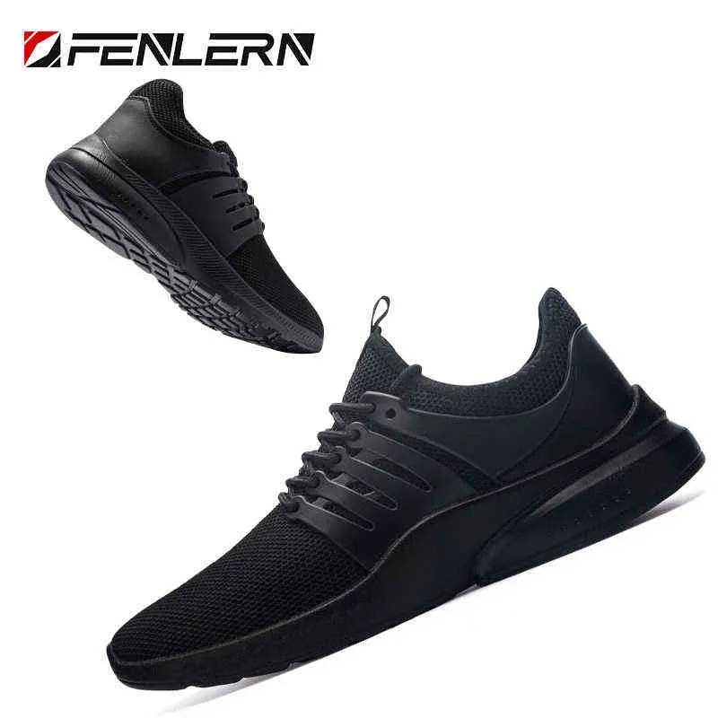 FENLERN Waterproof Safety Shoes men Indestructible Wide Steel Toe Women Lightweight Anti-smash Work Sneakers Boots 211217