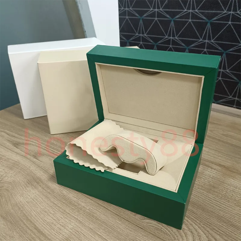 hjd SOLEX Высококачественная зеленая коробка для часов Чехлы Бумажные пакеты Сертификат Оригинальные коробки для деревянных мужчин Мужские часы Подарочные пакеты Accessori208K