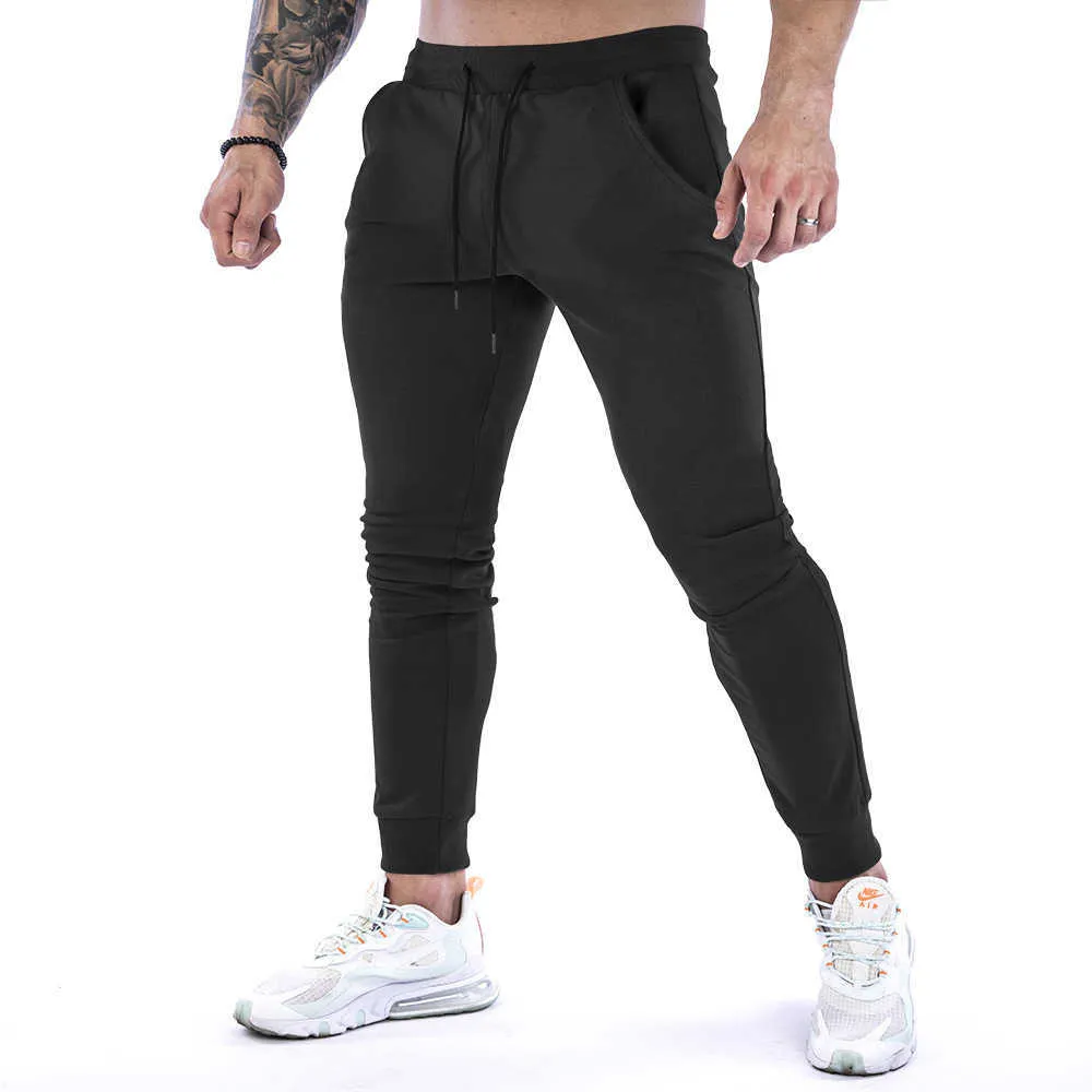 Männer Casual Hosen Jogger Baumwolle Hosen Gym Workout Track Atmungsaktive Muscle Fitness Laufen Slim Fit Tapered Sweatpant 210707