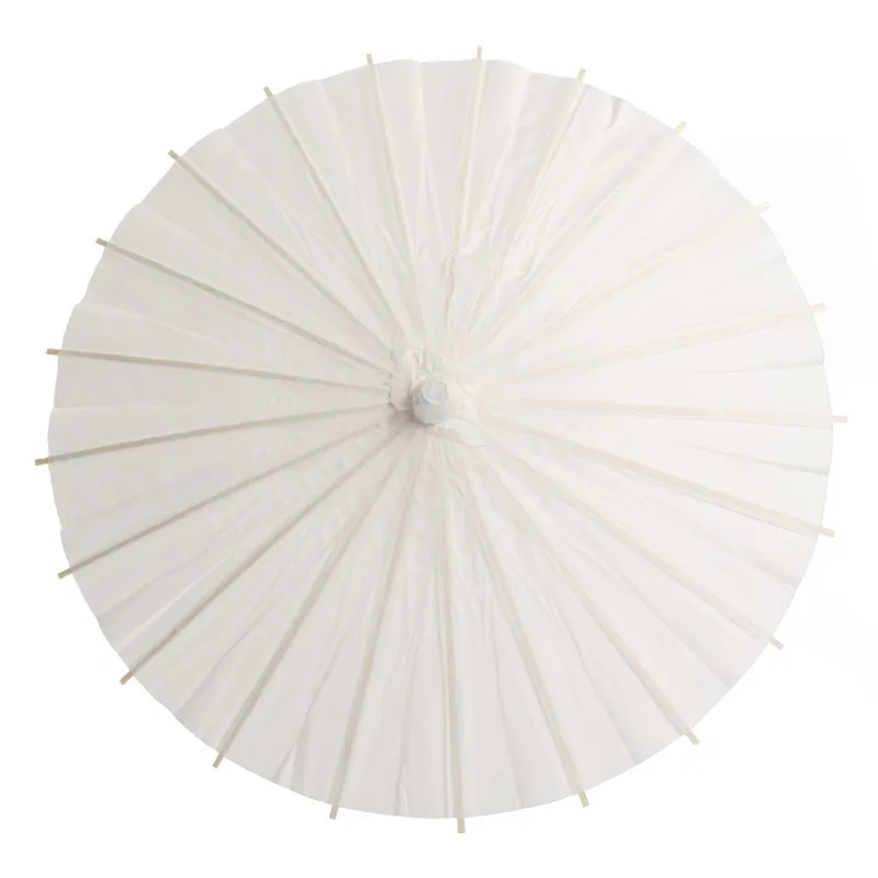 Papéis de bambu branco guarda-chuva artesanato guarda-chuvas de papel oleado diy criativo pintura em branco noiva casamento parasol8573612