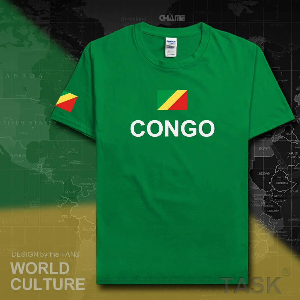 République du Congo hommes t-shirt maillots nation t-shirt équipe coton t-shirt gymnases vêtements t-shirts pays sportif COG congolais X0621