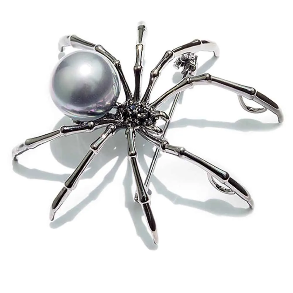Luxe Mode Vrouwen Strass Faux Parel Spider Broche Pin Corsage Revers Sieraden Gift1885220