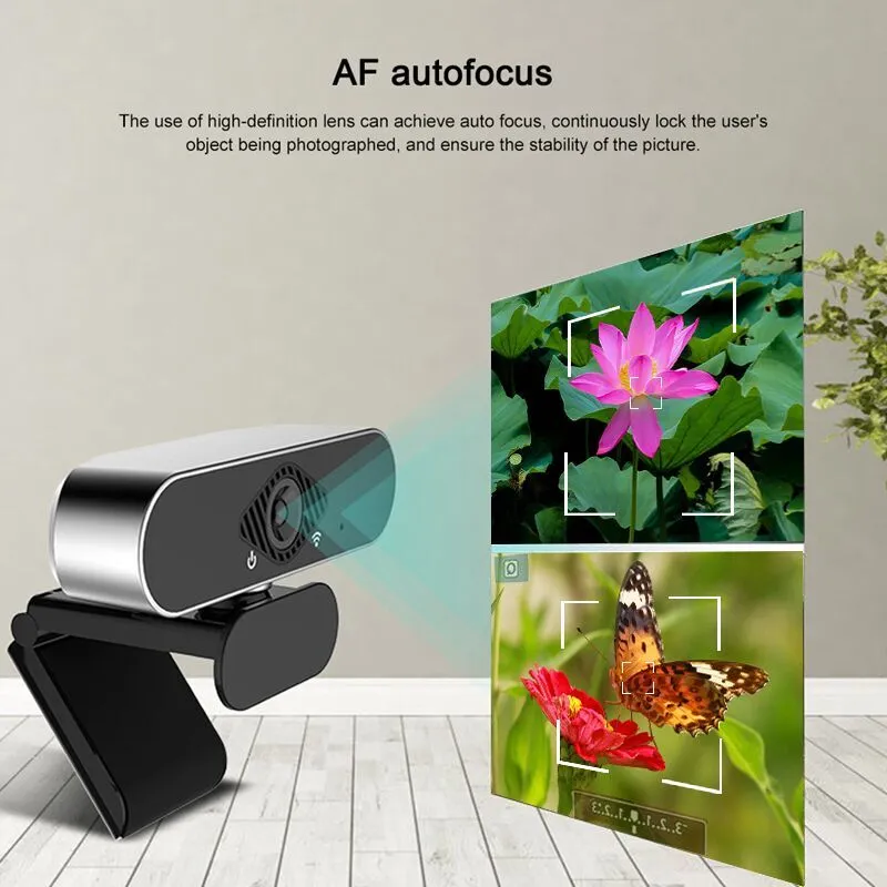 NEW Computer Webcam with Built-in Microphone 2MP Full HD 1080P Widescreen Video Work Home Accessories USB Web Camera PC