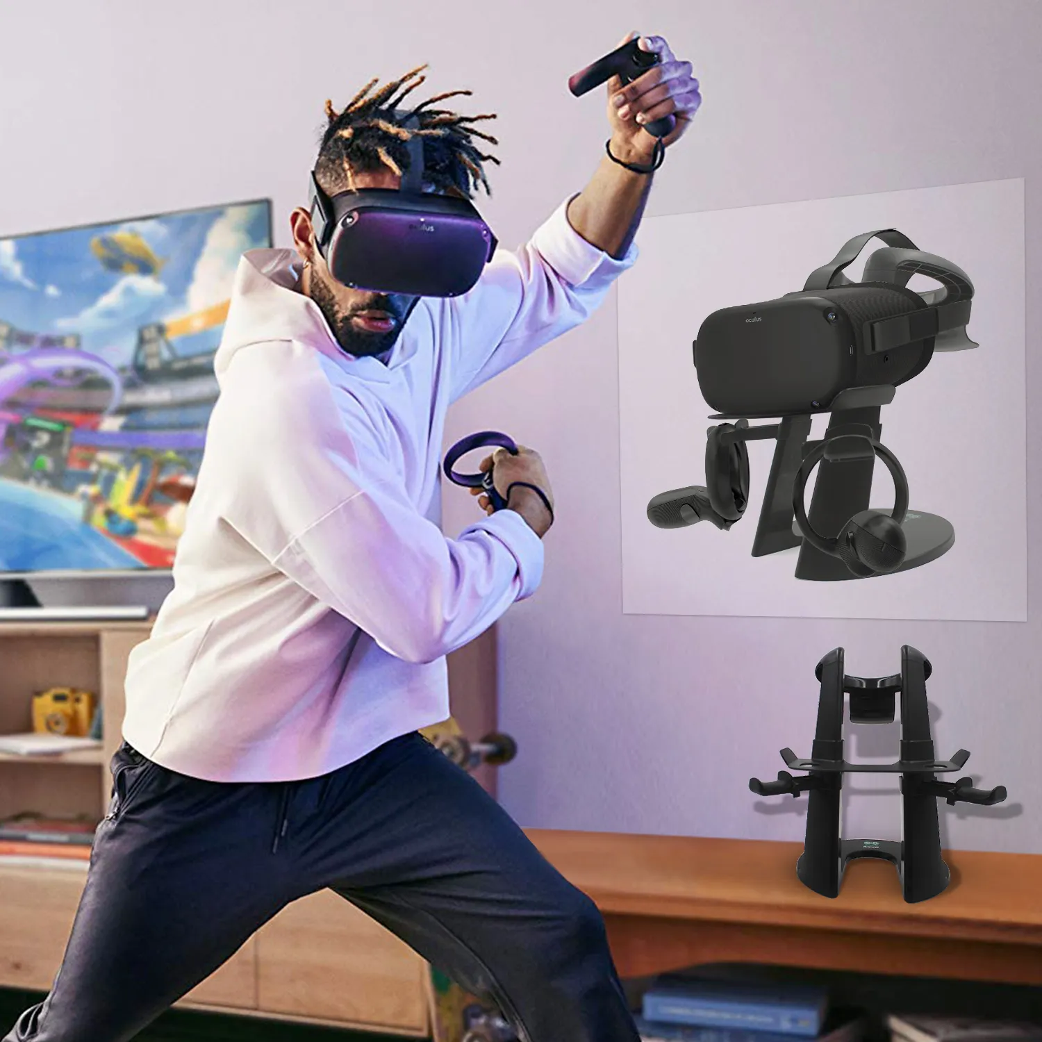 Oculus Quest 2 Stand Copatible VR -гарнитура для Oculus Quest/Rift S/HTC Vive/Valve Index VR Holder321G