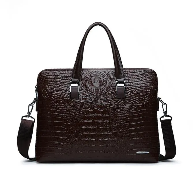 Brand de marque entièrement mode Crocodile Imprimerie d'entreprise Motspèces Cross Section Cross Crocodile Leather MAN MURS MURTI FONCTION 212V