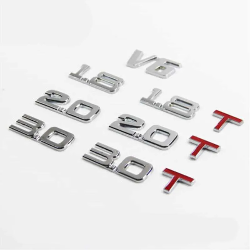 3D Metal Araç Bagaj Motoru Yer Değiştirme Ölçeği Emblem V6 V8 4WD Otomatik Çıkartmalar 1 3 1 4 1 5 1 6 1 8 2 0 2 2 2 2 5 2 8 3 0T277D