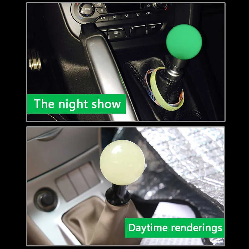 Universal Car JDM Green Glow في مقبض التحول المظلم لعملية التوت القصصي التوت الأوتوماتيكي مع Dapter Car3037532