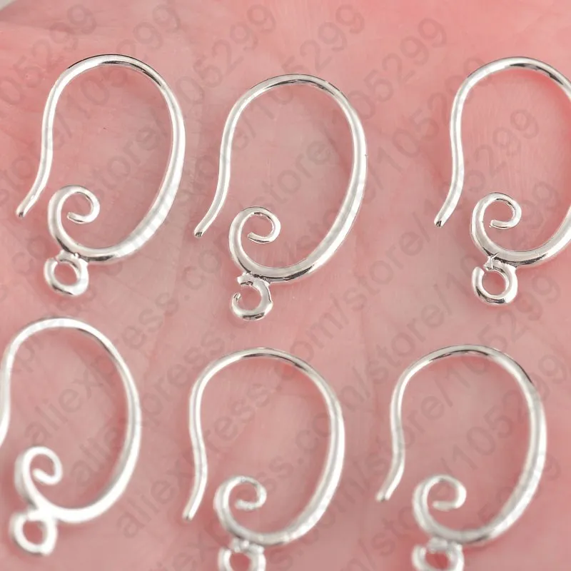 Hela 50st 925 Sterling Silver Hook Earring Earwire Diy Jewelry Finding Accessories9437338