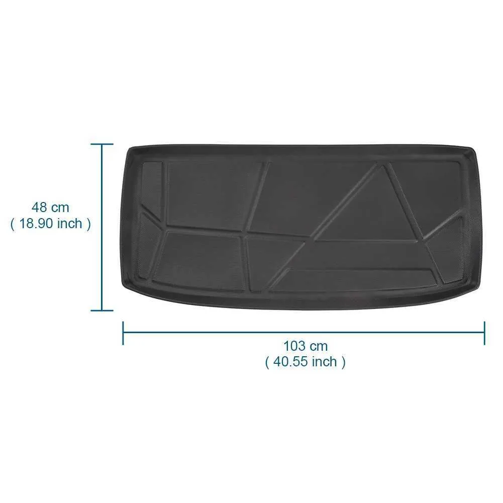 Tapis de coffre arrière adapté pour KIA PICANTO 2012-2020 protecteur de couverture de revêtement de coffre de voiture en caoutchouc noir