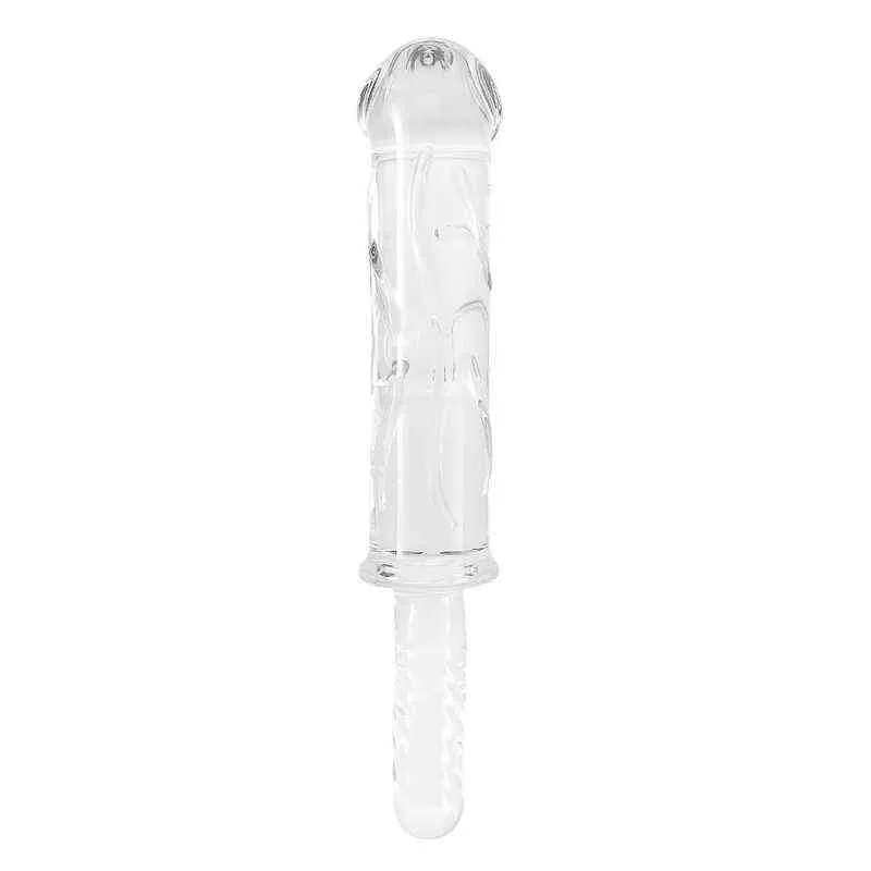 Juguetes de bomba NXYSex, consolador de cristal grande para pene, tapón Anal lésbico, estimulación del punto G, masturbación femenina, adulto para mujeres, Gay 1125