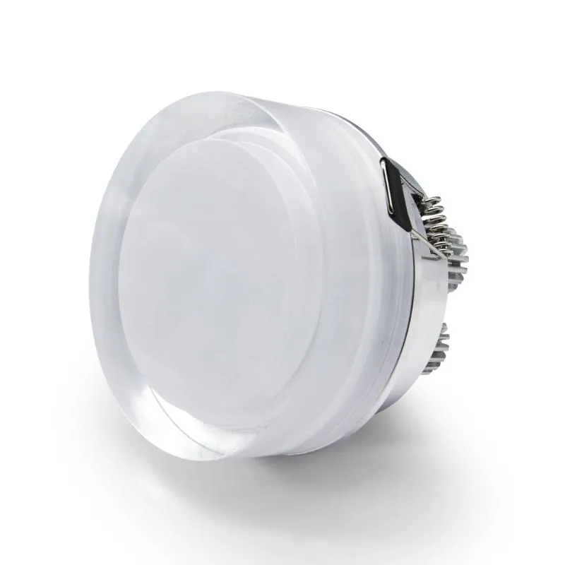 Downlights LED encastré Downlight rond carré cristal plafonnier 1W 5W 10W Spot pour salon chambre Restaurant Coffee175n